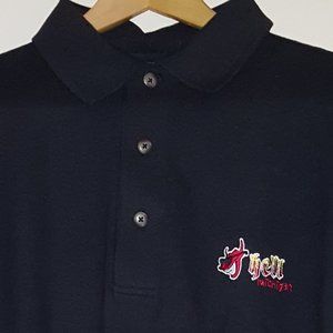 Unique! "Hell Michigan" long sleeve black polo XL